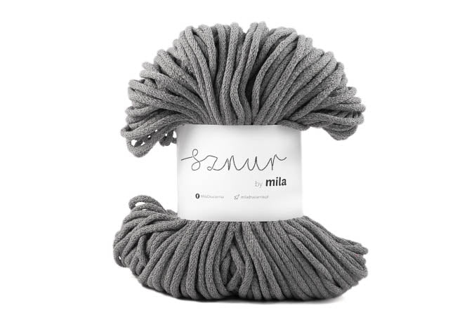 Bomullssnor 5mm - Mørk grå P04