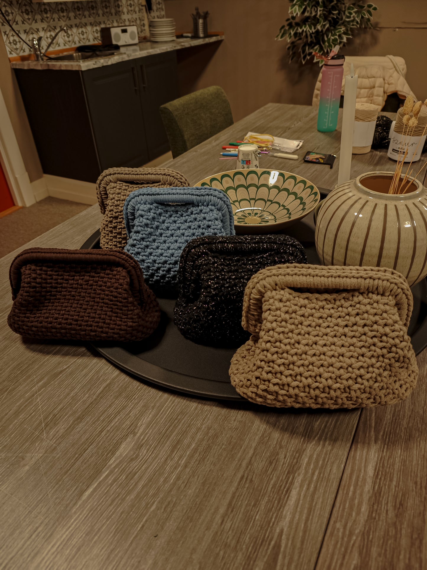 Clutch til veske / veskeramme 20/9 cm.