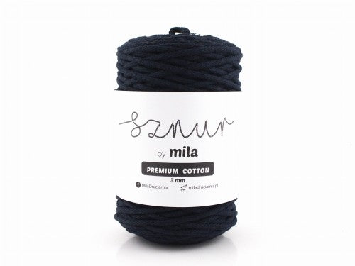 Bomullssnor 3mm - Marineblå PC53