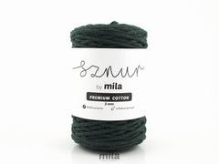 Bomullssnor 3mm - Mørke grønn PC47