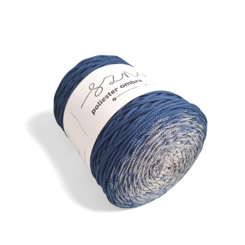 Polyestertråd 300m.ombre-OM28 grå/jeans