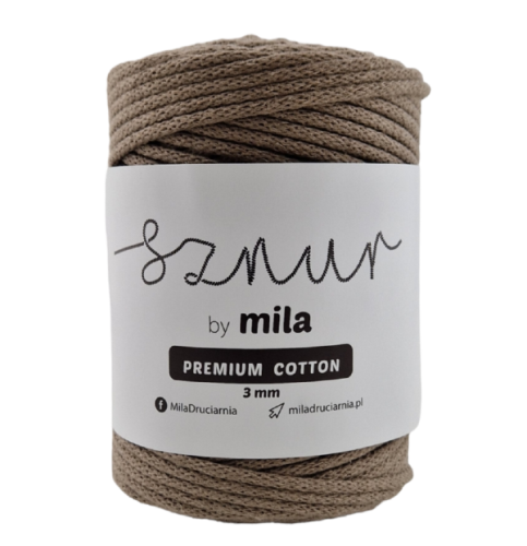 Bomullssnor 3mm - Beige PC11