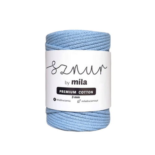 Bomullssnor 3mm - Babyblå PC58