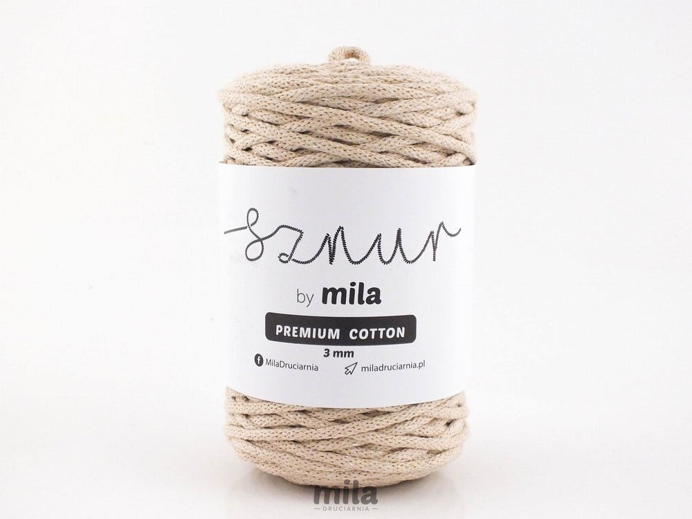 Bomullssnor 3mm - Sand PC13