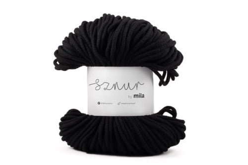 Bomullssnor 5mm - Svart P07