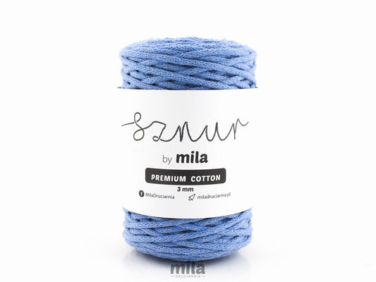 Bomullssnor 3mm - Lys jeans PC55