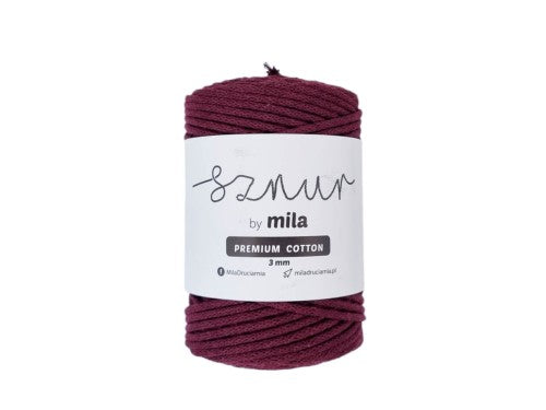 Bomullssnor 3mm - Burgund PC21