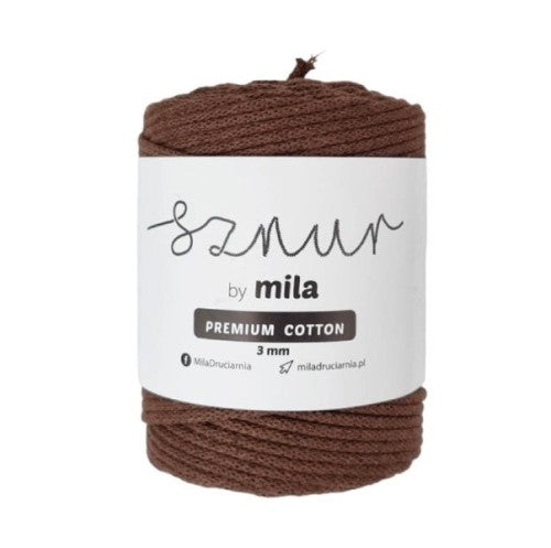 Bomullssnor 3mm - Brun PC19