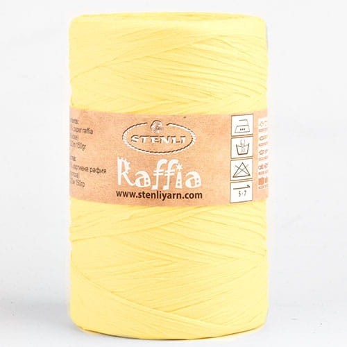 Materialpakke Raffia garn+ oppskrift Sommer bøttehatt SANDY